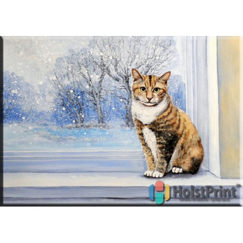 Картина "Кот на окне", , 168.00 грн., JVV777043, , Картины Животных (Репродукции картин)